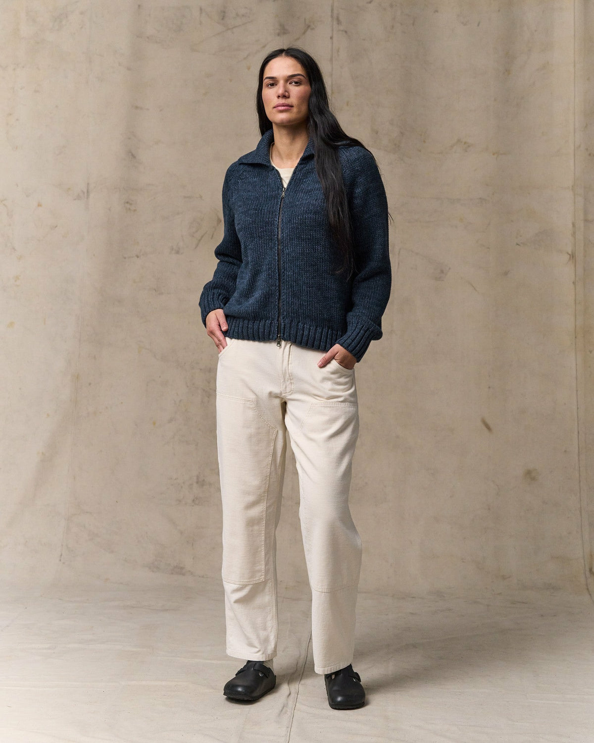 Filson Trending / Women's Cotton Full-zip Cardigan - Navy / Marl