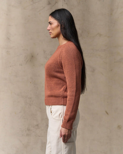 Filson Featured / Women's Cotton Crewneck Sweater - Copper Brown