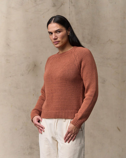 Filson Featured / Women's Cotton Crewneck Sweater - Copper Brown