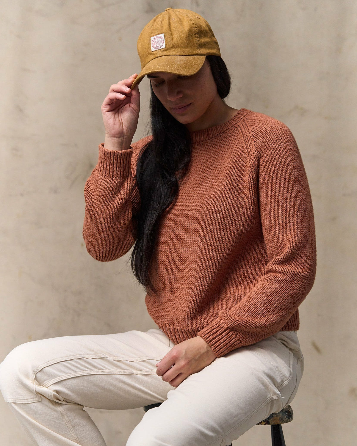 Filson Featured / Women's Cotton Crewneck Sweater - Copper Brown