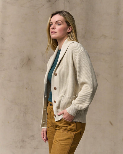 Filson New / Women's Cotton Shawl Neck Cardigan - Natural
