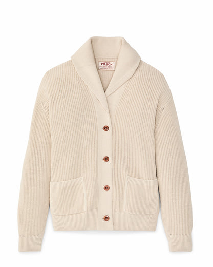 Filson New / Women's Cotton Shawl Neck Cardigan - Natural