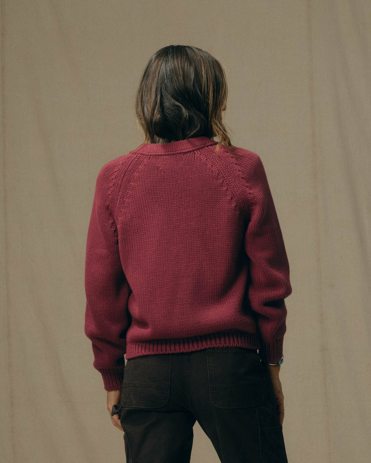 Filson Smart Buy / Women's Rustic Cotton Cardigan - Burgundy
