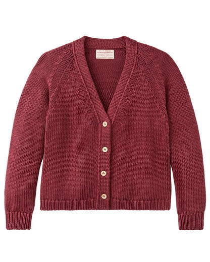 Filson Smart Buy / Women's Rustic Cotton Cardigan - Burgundy