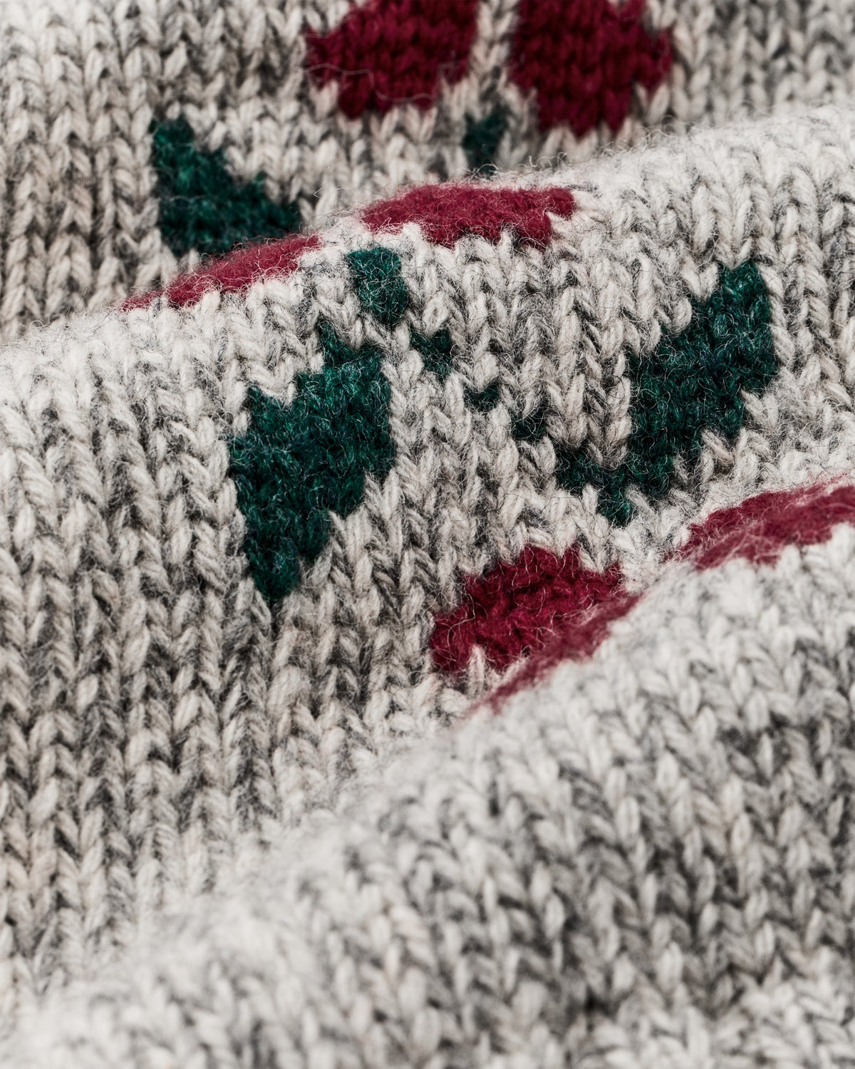 Filson Discount / Women's Zippered Wool Sweater - Gray / Flower