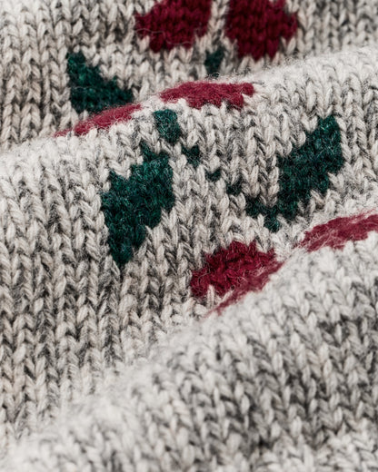 Filson Discount / Women's Zippered Wool Sweater - Gray / Flower
