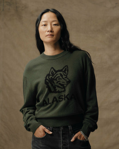 Filson Latest / Women's Graphic Wool Sweater - Olive