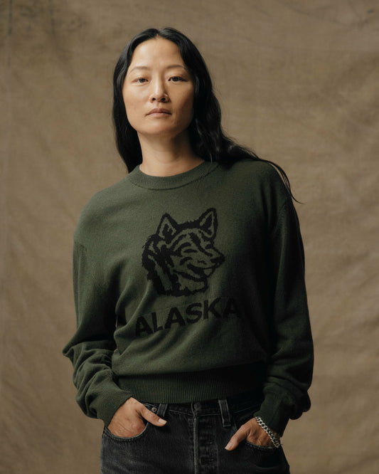 Filson Latest / Women's Graphic Wool Sweater - Olive