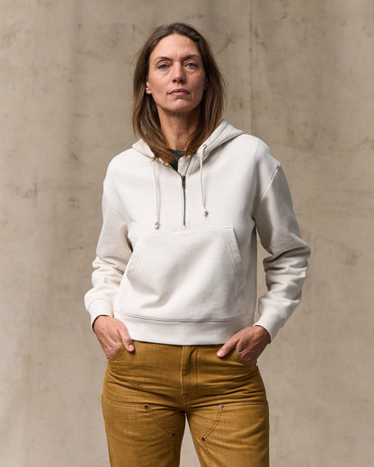 Filson Trusted / Women's French Terry Half-zip Hoodie - Ivory
