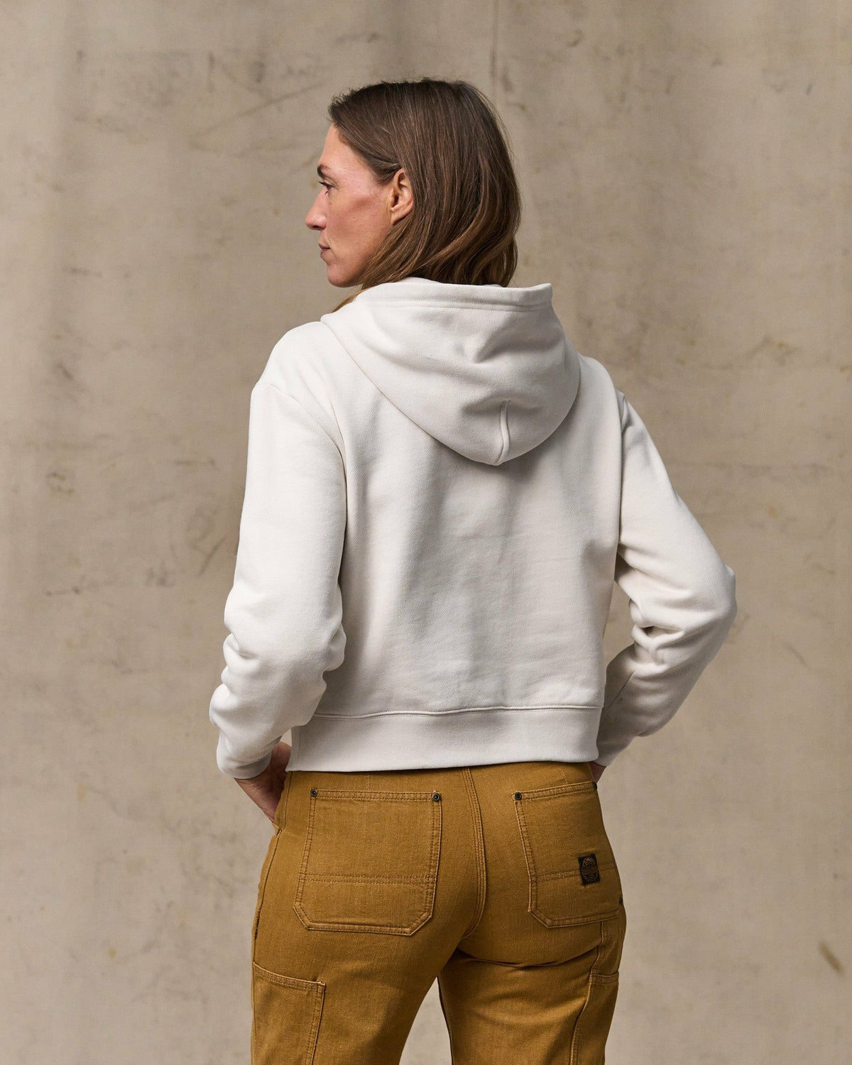 Filson Trusted / Women's French Terry Half-zip Hoodie - Ivory