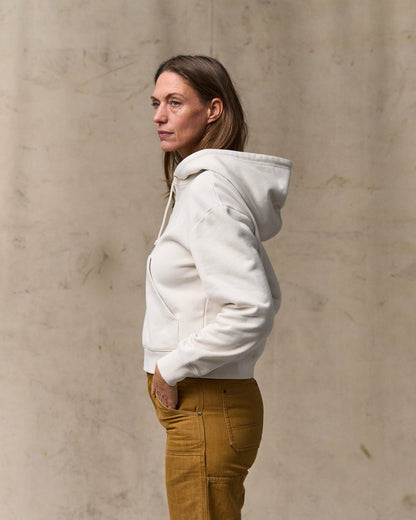 Filson Trusted / Women's French Terry Half-zip Hoodie - Ivory