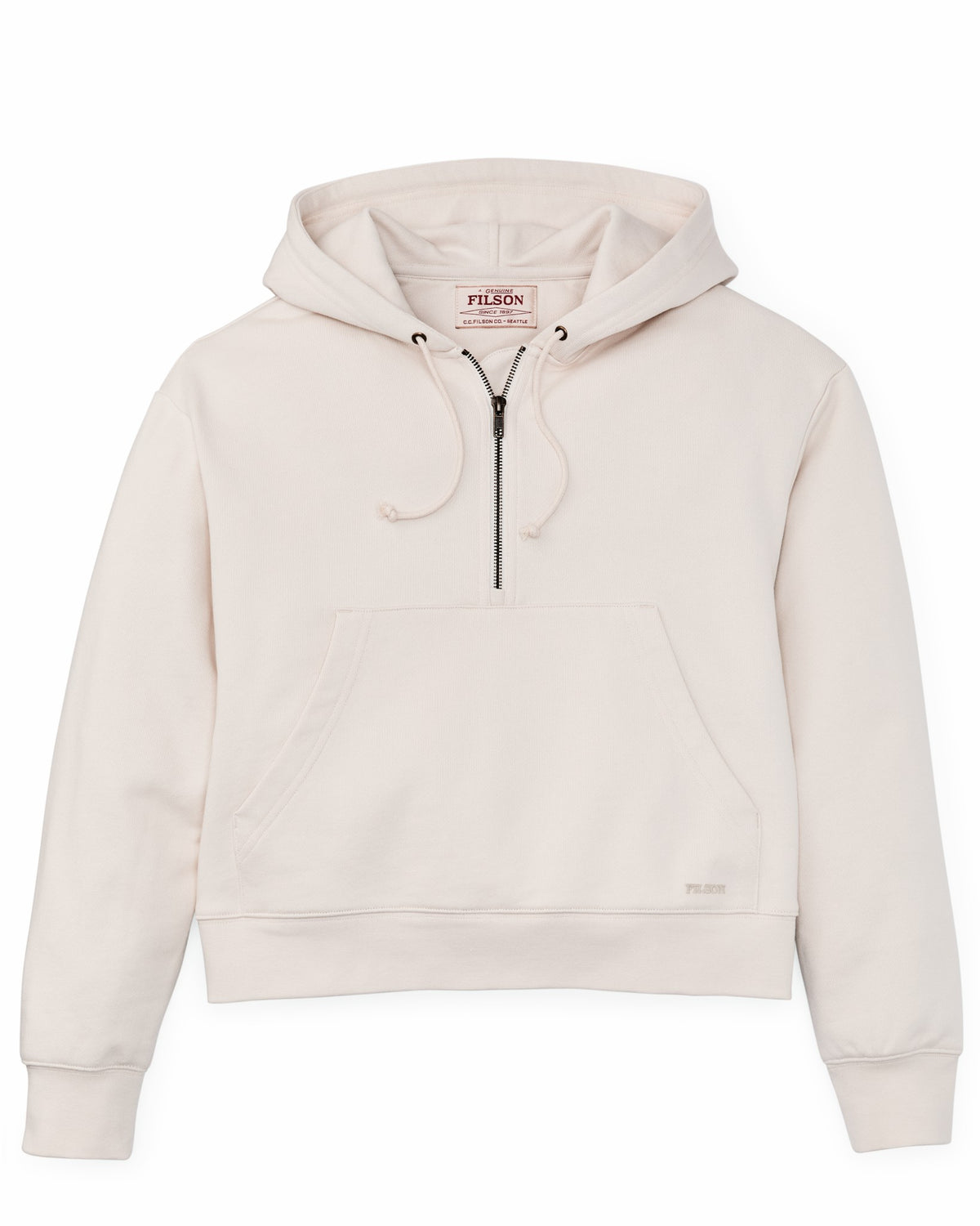 Filson Trusted / Women's French Terry Half-zip Hoodie - Ivory