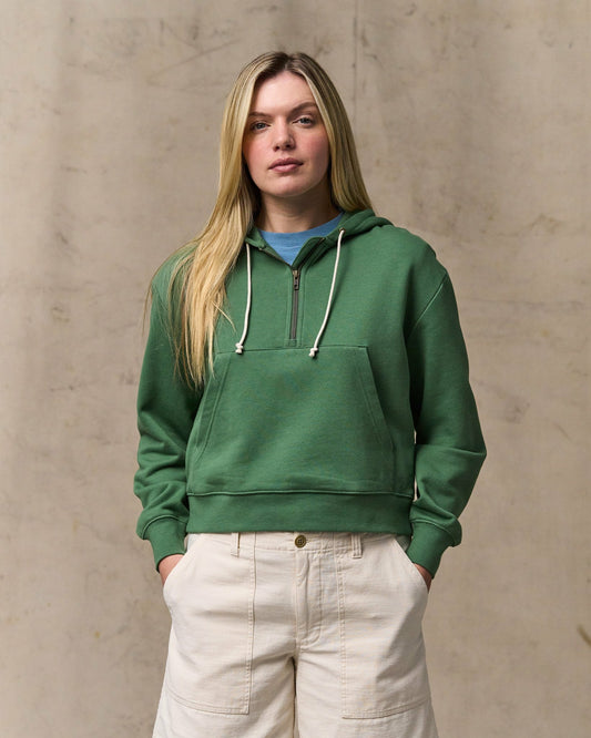 Filson Discount / Women's French Terry Half-zip Hoodie - Light Forest