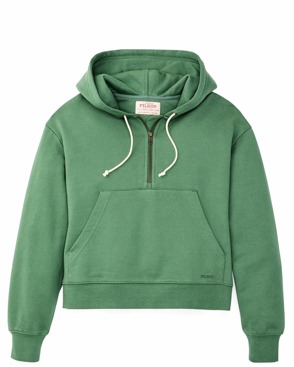 Filson Discount / Women's French Terry Half-zip Hoodie - Light Forest
