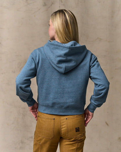 Filson Value / Women's French Terry Half-zip Hoodie - Light Blue