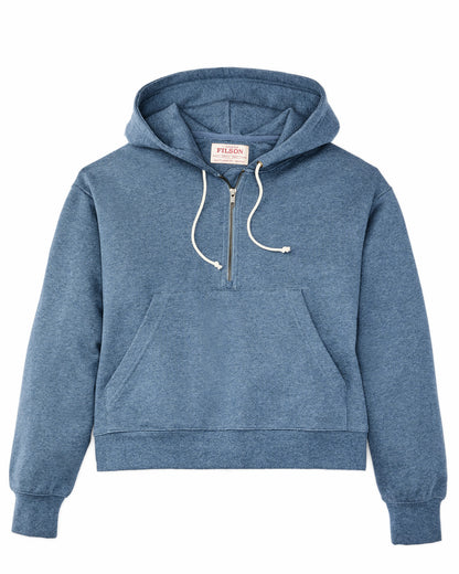 Filson Value / Women's French Terry Half-zip Hoodie - Light Blue