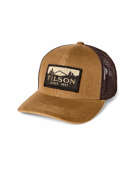 Filson Smart Buy / Scenic Waxed Logger Mesh Cap - Dark Khaki
