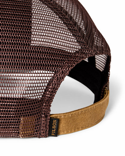 Filson Smart Buy / Scenic Waxed Logger Mesh Cap - Dark Khaki