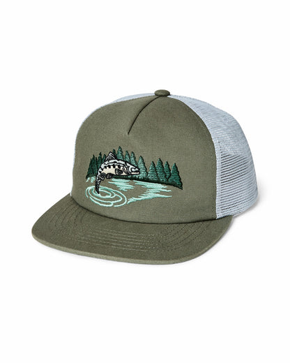 Filson Signature / Trout Trucker Mesh Cap - Dusty Pine
