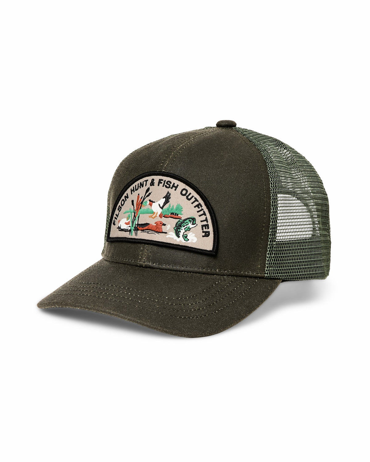Filson Deals / Logger Mesh Cap - Otter Green / Hunt Fish