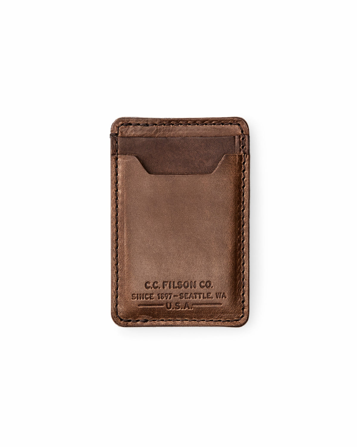 Filson Featured / Filson Leather Card Case - Natural Brown