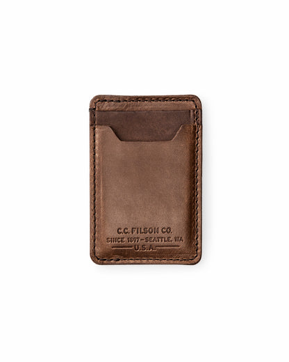 Filson Featured / Filson Leather Card Case - Natural Brown