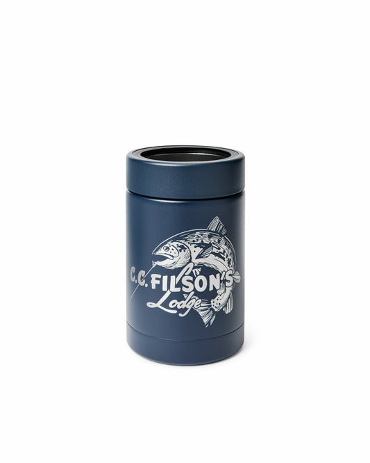 Filson Essential / Trout Graphic Can Cooler 12-oz - Navy