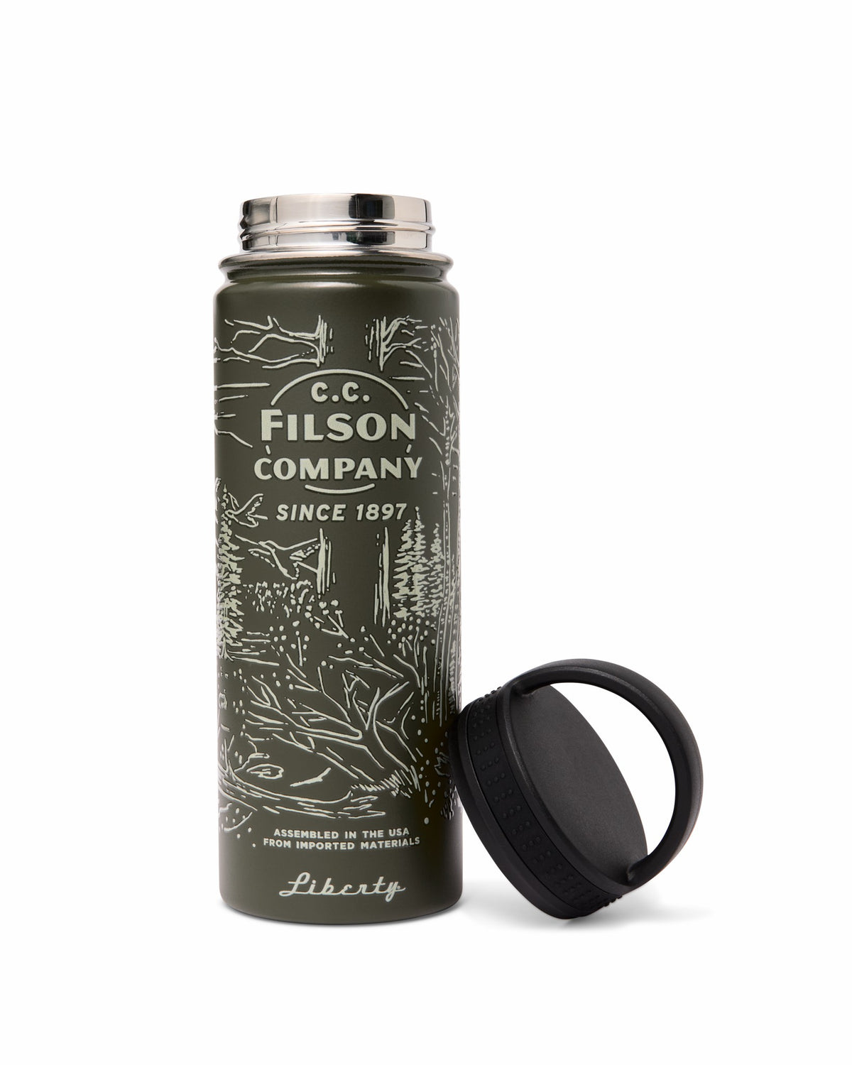 Filson Exclusive / Insulated Water Bottle - Green / Wildlife
