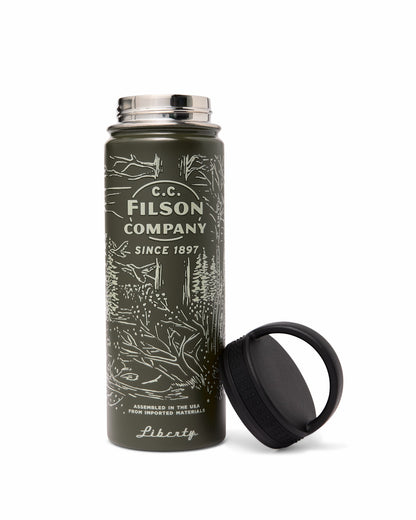 Filson Exclusive / Insulated Water Bottle - Green / Wildlife