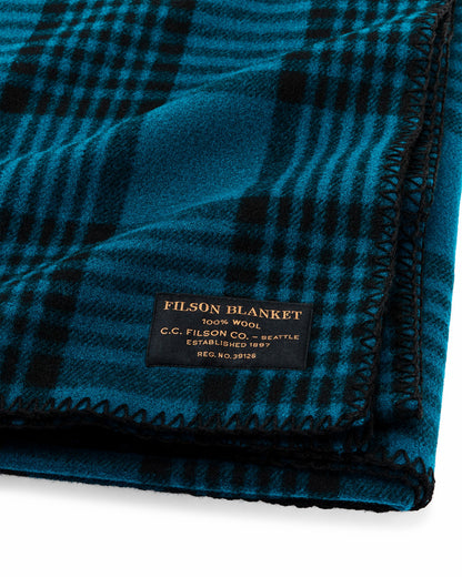 Filson Discount / Mackinaw Wool Blanket - Blue / Black Plaid