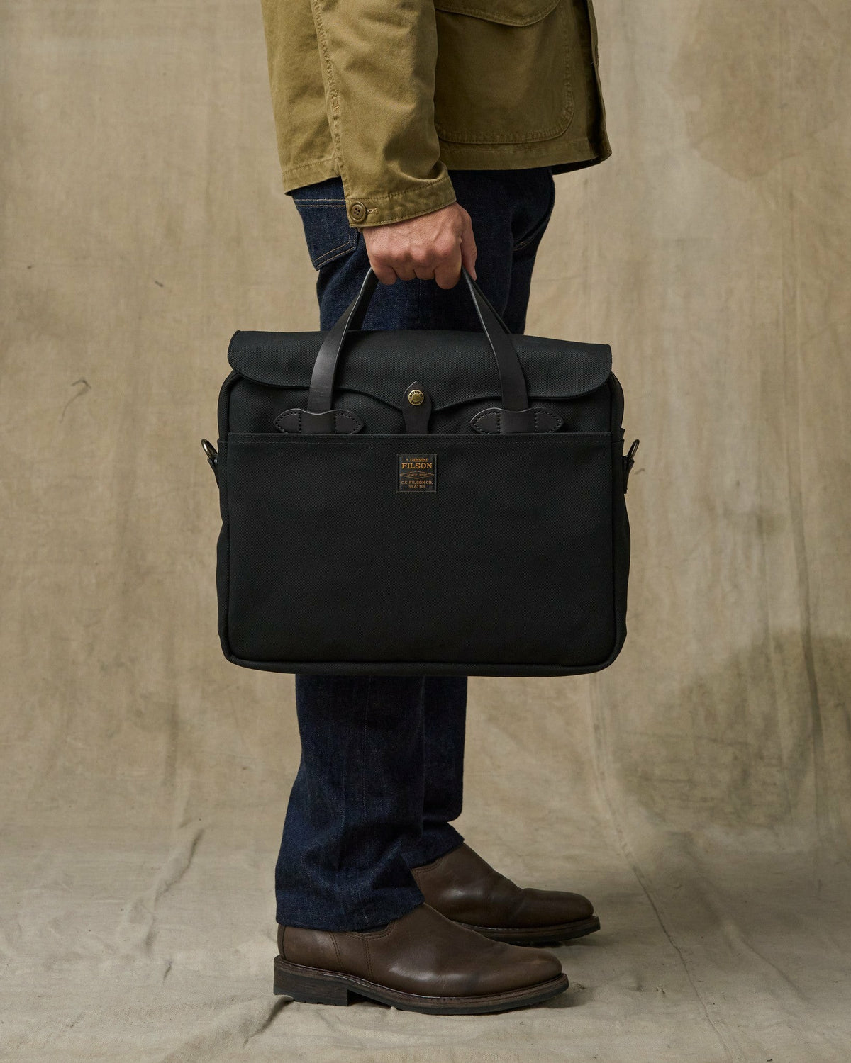 Filson Smart Buy / Rugged Twill Original Briefcase - Black