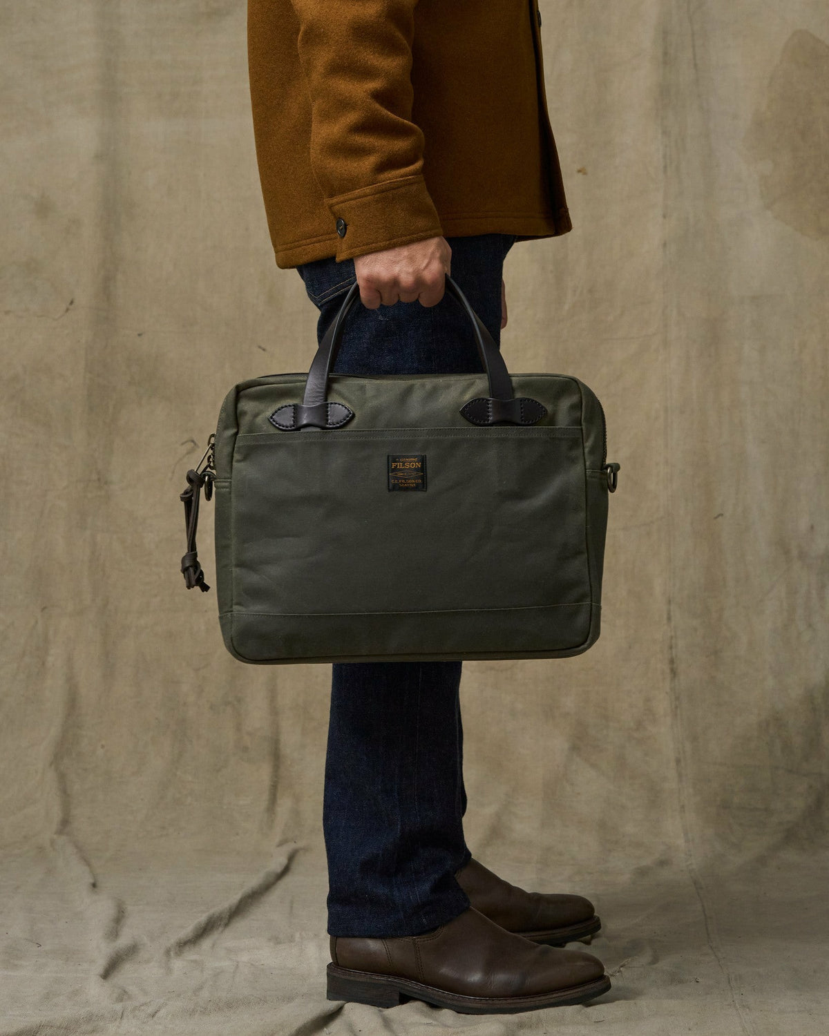 Filson Trending / Tin Cloth Compact Briefcase - Otter Green
