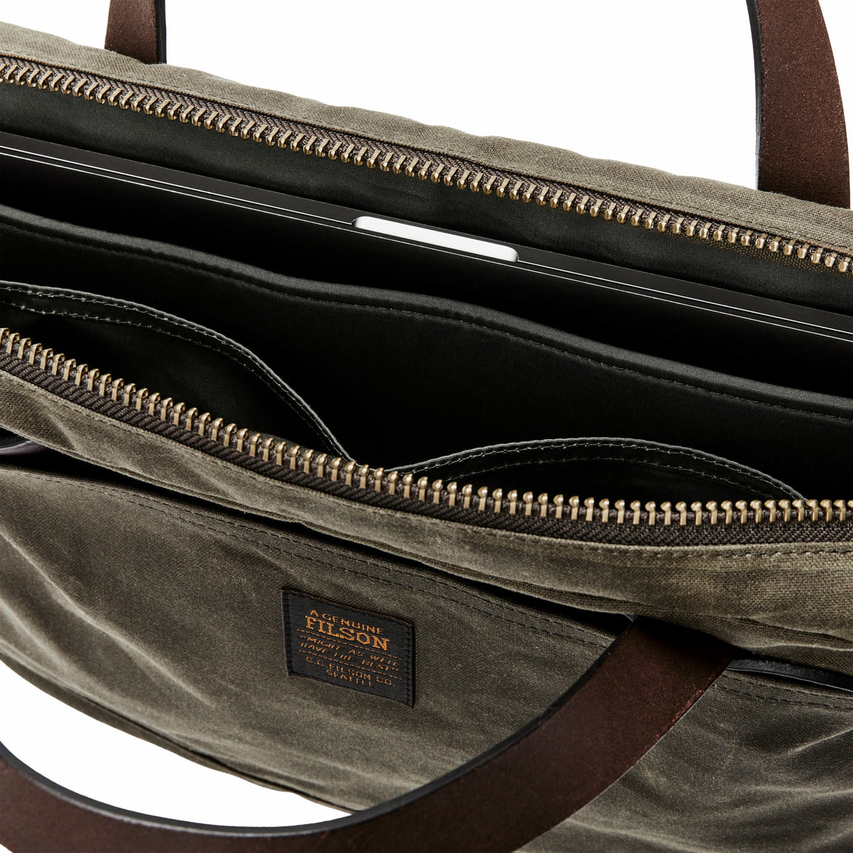 Filson Trending / Tin Cloth Compact Briefcase - Otter Green