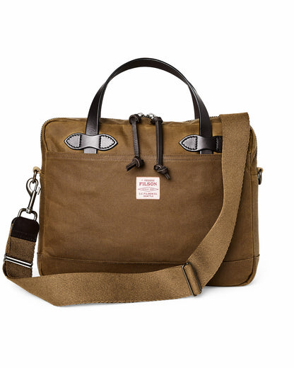 Filson Best Price / Tin Cloth Compact Briefcase - Dark Tan
