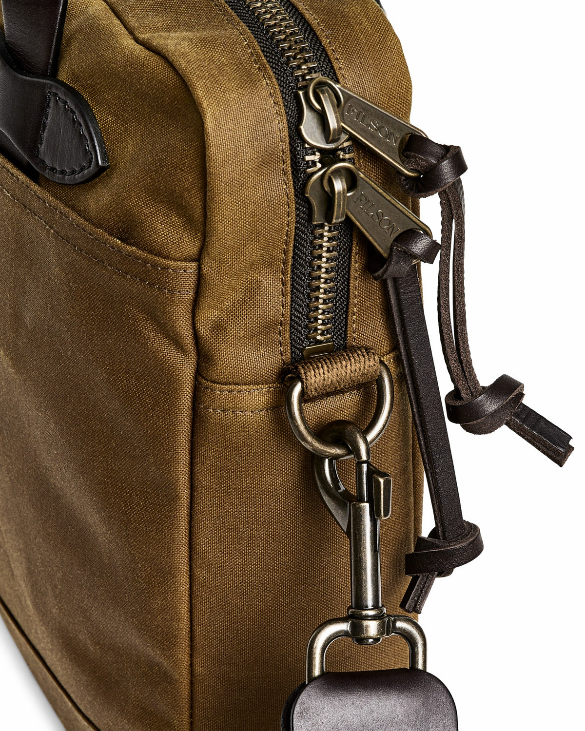 Filson Best Price / Tin Cloth Compact Briefcase - Dark Tan