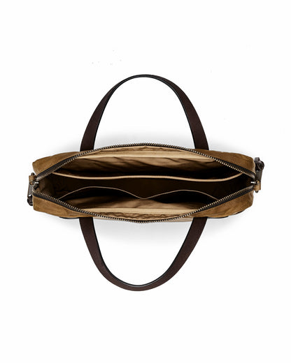 Filson Best Price / Tin Cloth Compact Briefcase - Dark Tan