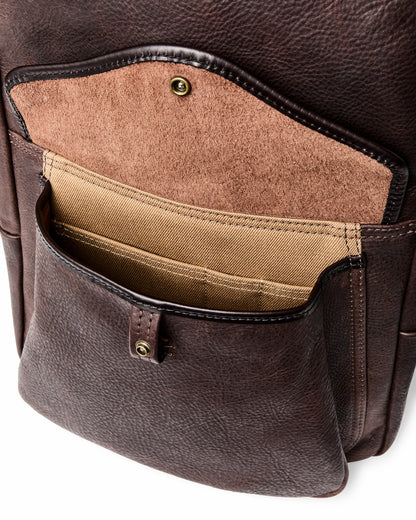 Filson Exclusive / Heritage Leather Journeyman Backpack - Ballard Brown