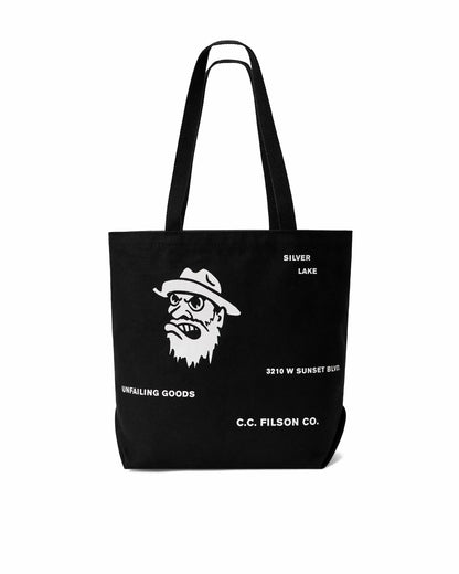 Filson Recommended / Silver Lake Graphic Tote Bag - Black