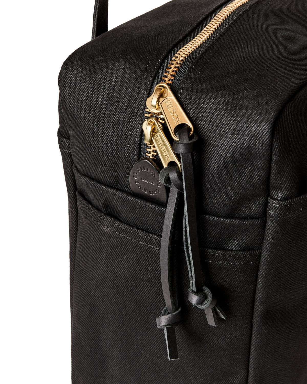Filson Top Pick / Rugged Twill Zipper Tote Bag - Black